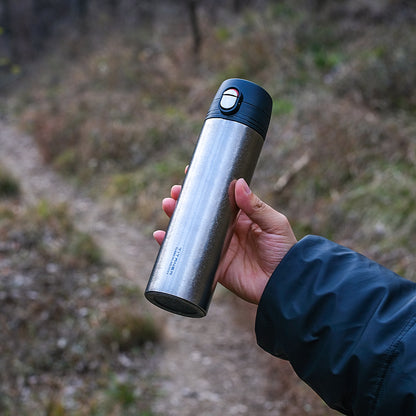 Doppelwandige Thermosflasche aus Titan 