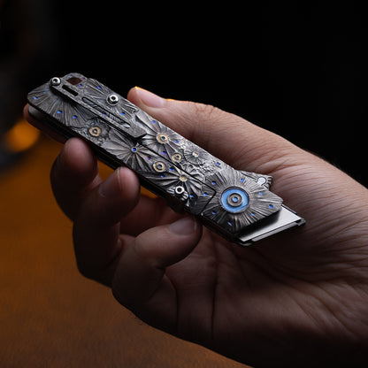 Obsidian Meteor Raven Titanium Utility Folding knife(Limited 30 pcs)