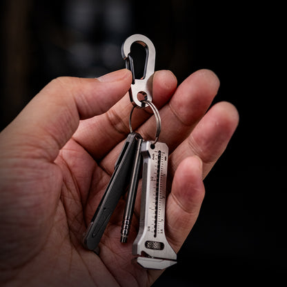 Titanium Key Carabiner: Durable Outdoor EDC Backpack Accessory