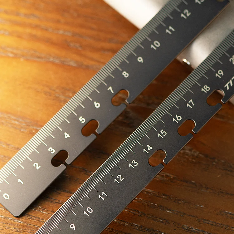 Dual-sided Ti Bookmark/Ruler