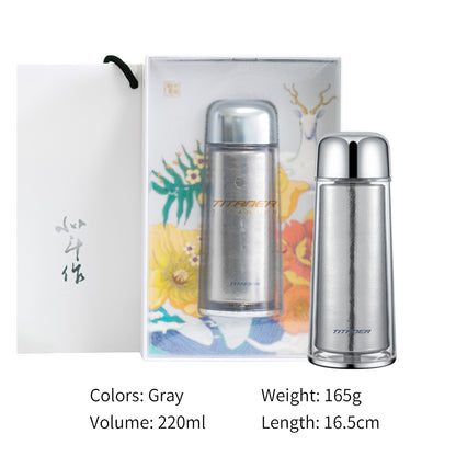 Ice-crystal Pure Titanium Water Bottle