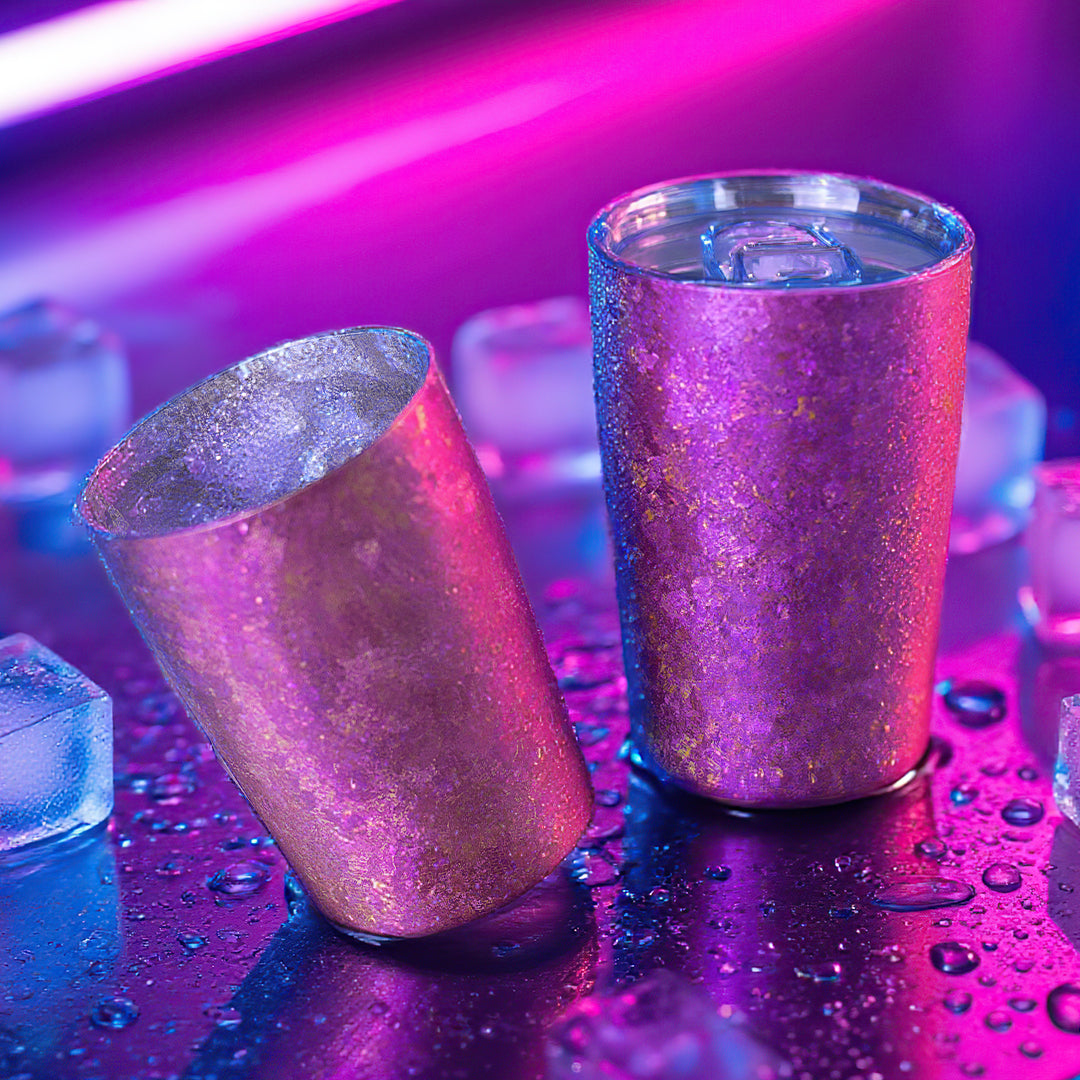 Ice Crystal Titanium Double-Wall Cups