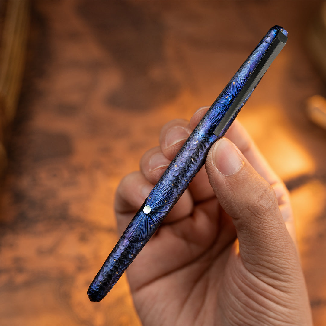 Blue Meteor Titanium Tactical Ballpoint Pen
