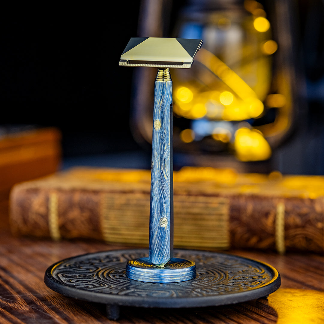 Starry Night: Hand Carved Titanium Single Edge Razor【Limited 20 Pcs ...