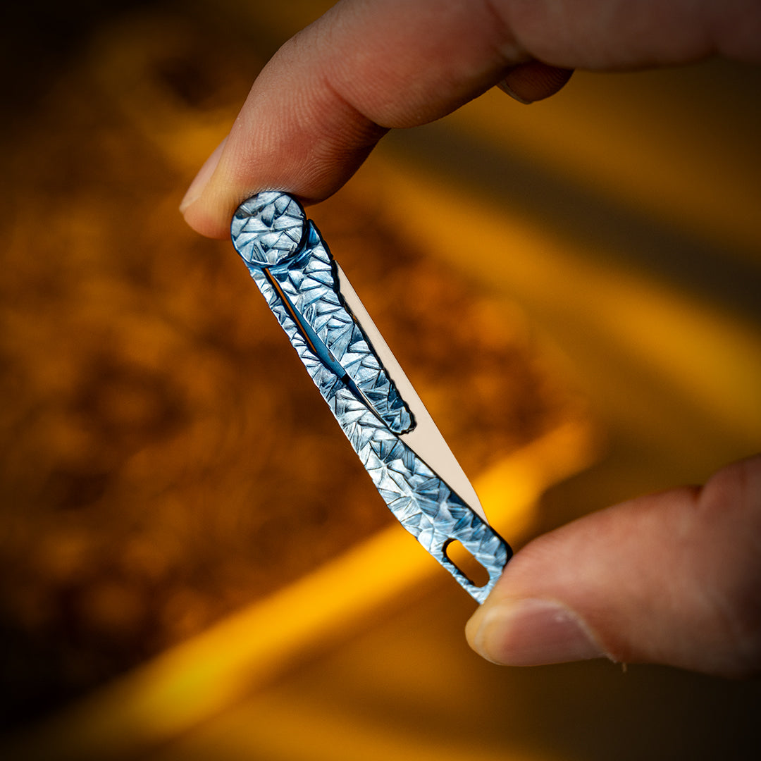 Hand-carved Falcon 1.0 Micro Knife