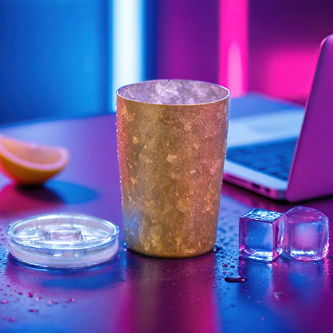 Ice Crystal Titanium Double-Wall Cups