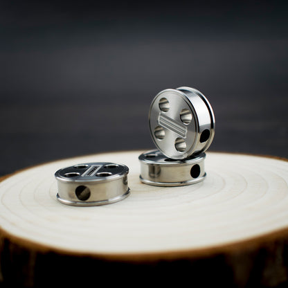 Titanium Round Lanyard Bead
