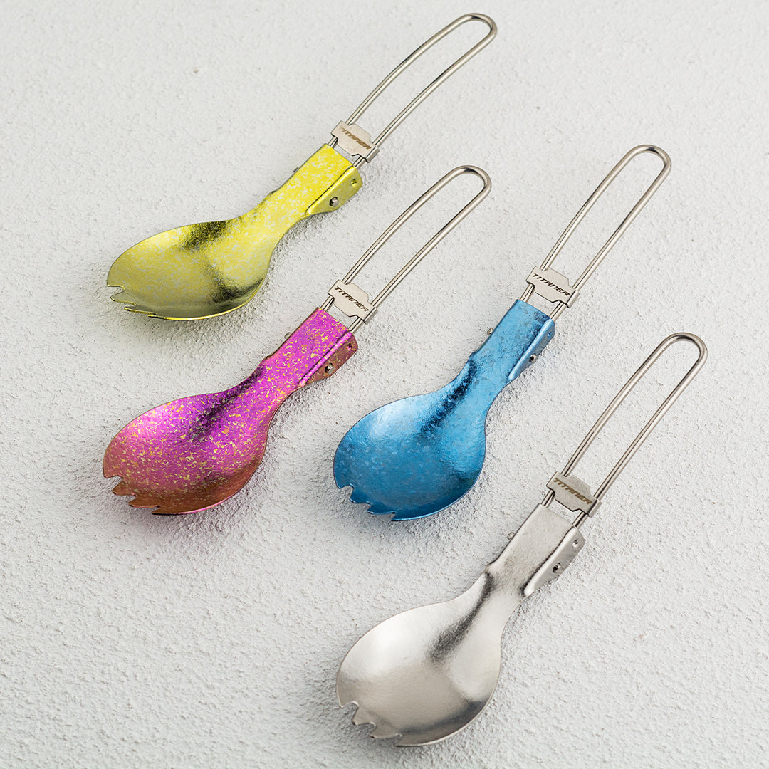 Titanium Portable Folding Spork&Spoon
