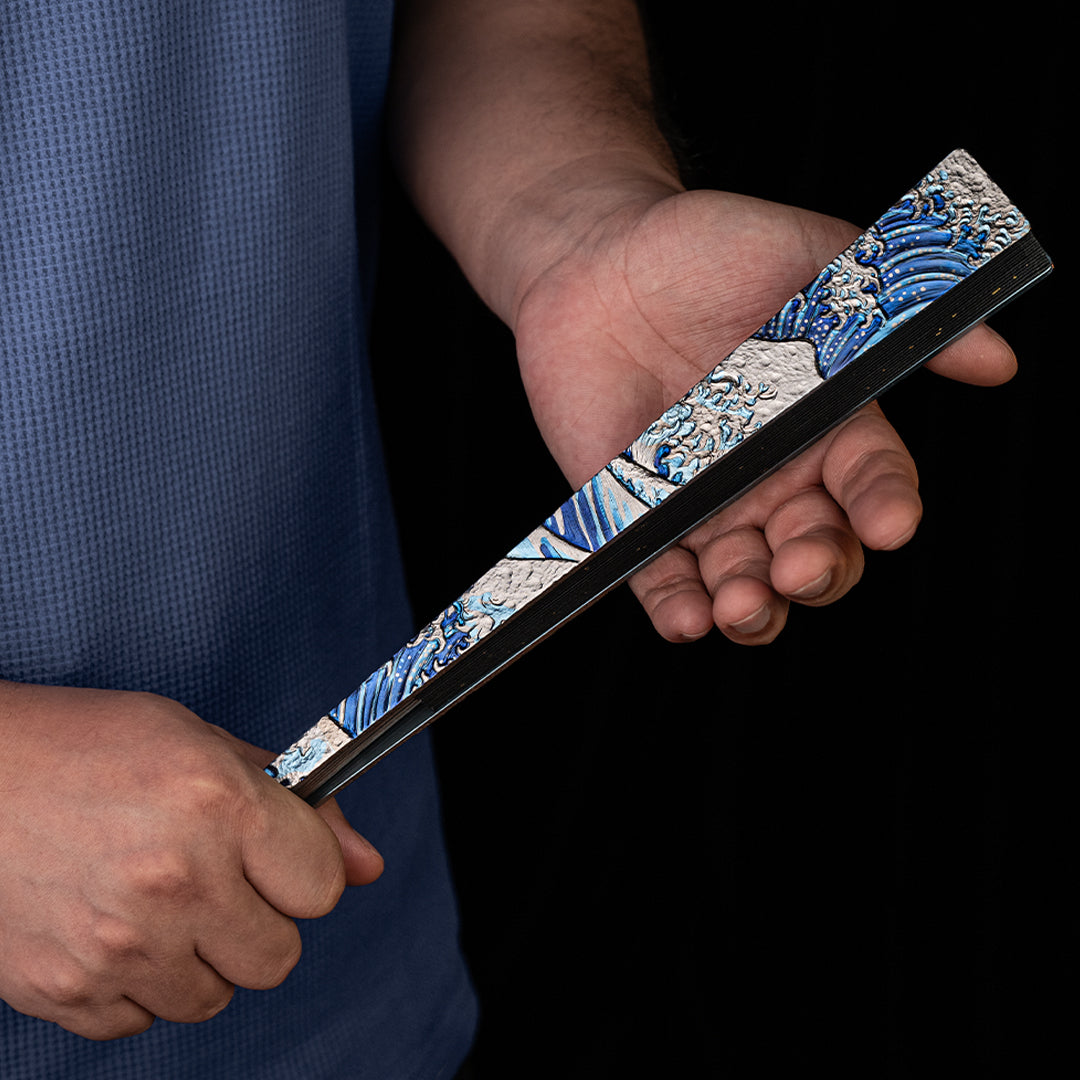 BuRan: Wave crest Titanium Folding Fan