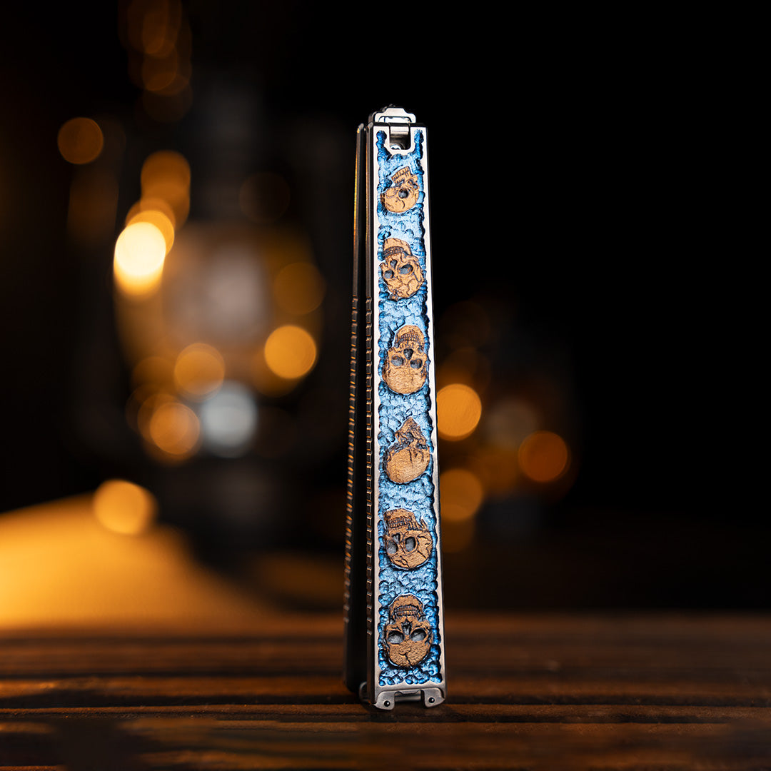 Skull: Engraved Titanium Folding Saw【Limited 20 Pcs】