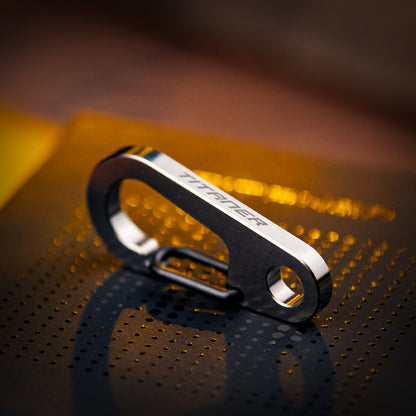 Titanium Key Carabiner: Durable Outdoor EDC Backpack Accessory