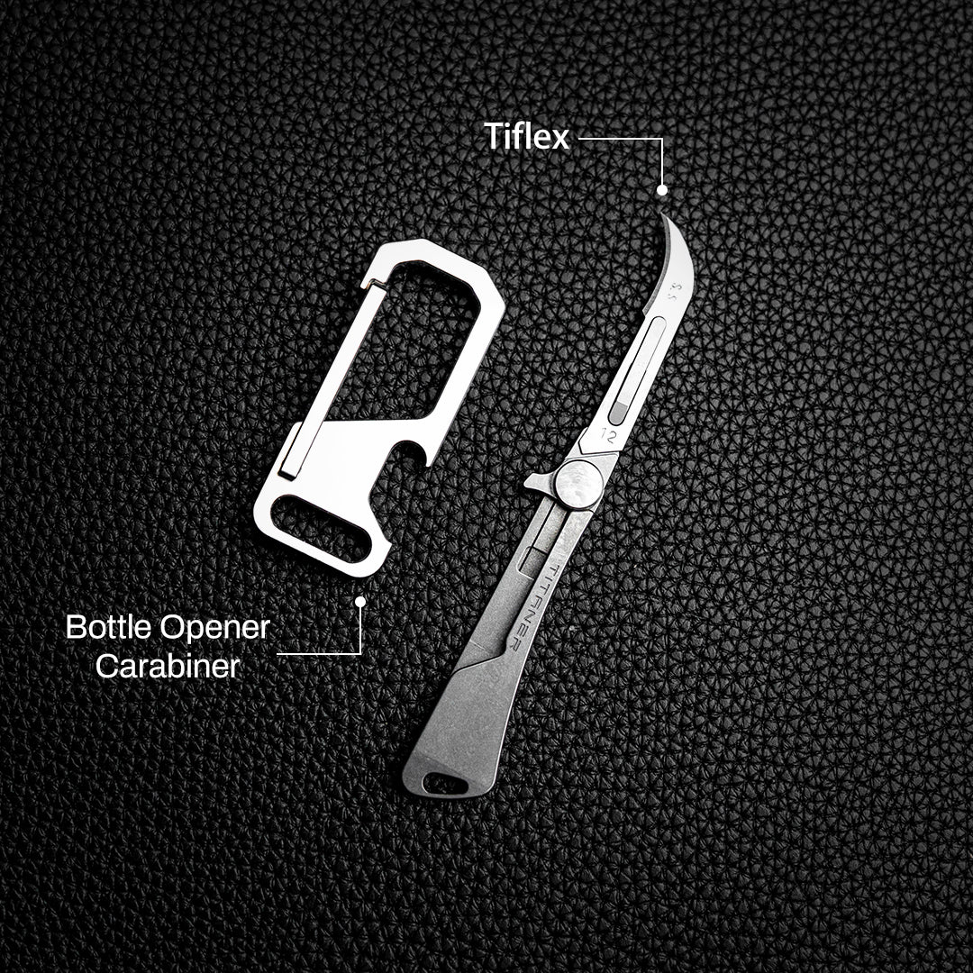 Titanium Bottle Opener Carabiner