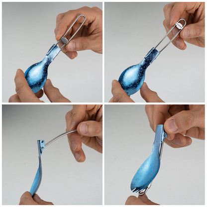 Titanium Portable Folding Spork&Spoon