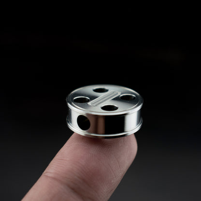 Titanium Round Lanyard Bead