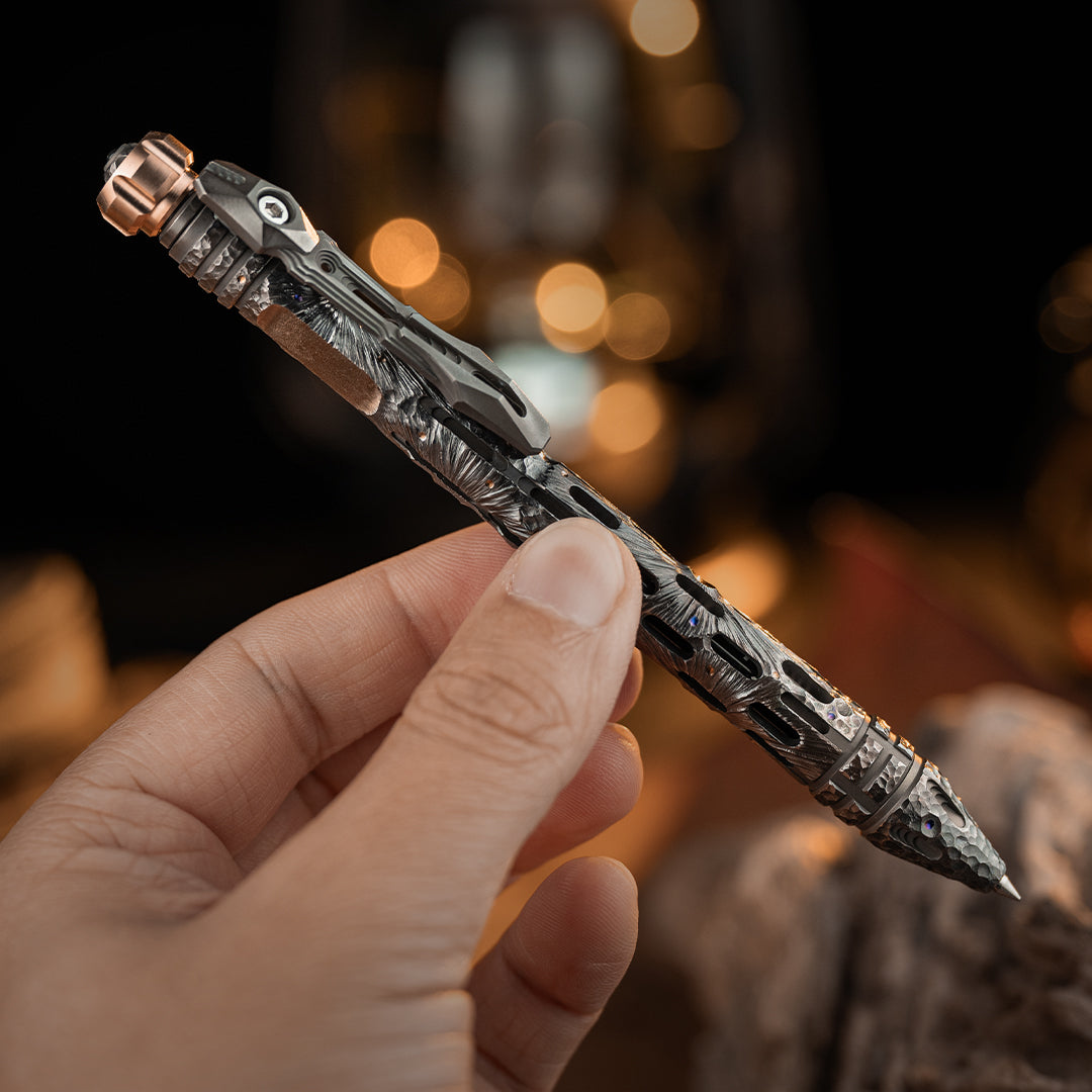 Obsidian Meteor Titanium Tactical Bolt-Action Pen(Limited 50 pcs)