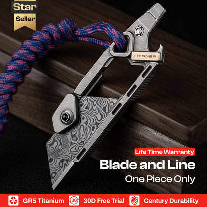 Cuchillo portátil múltiple de seguridad de titanio