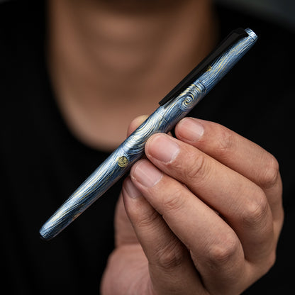 Hand-carved Titanium Tactical Ballpoint Pen