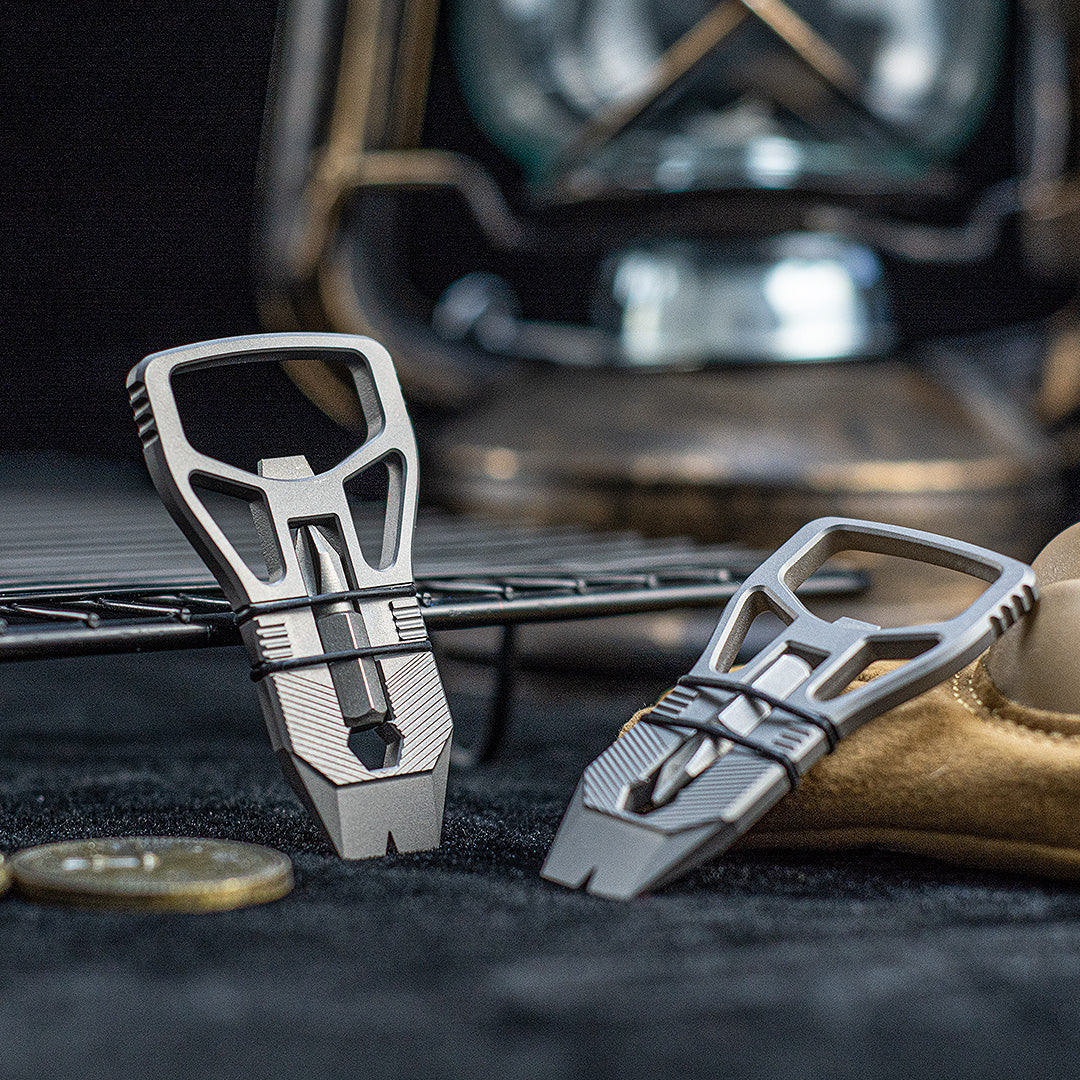 Titanium Multi-function EDC Tool for Bottle Opener/Pry Bar/Screwdriver