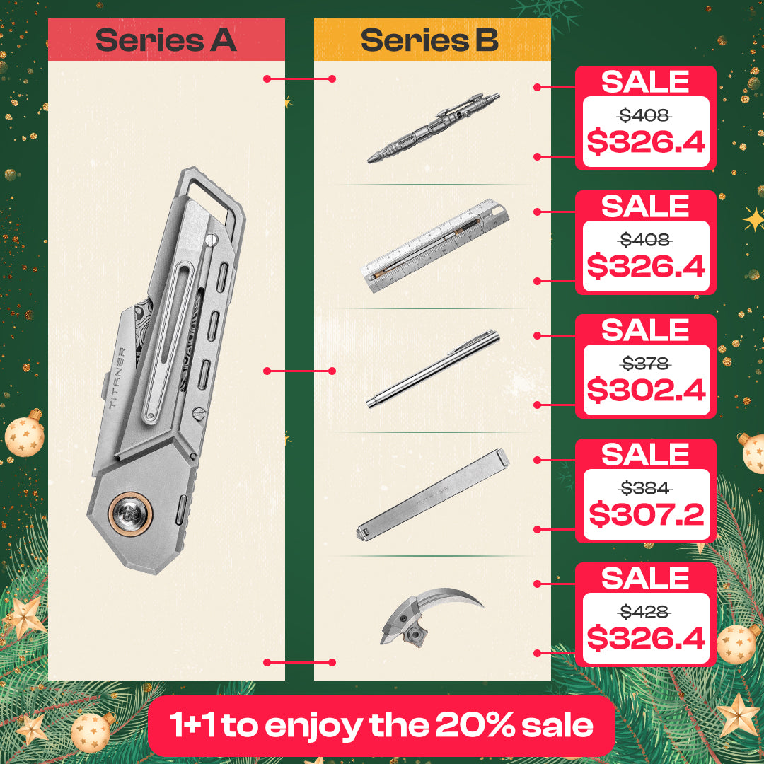 【20% OFF】Mix & Match Titanium EDC Gears Combo Pro