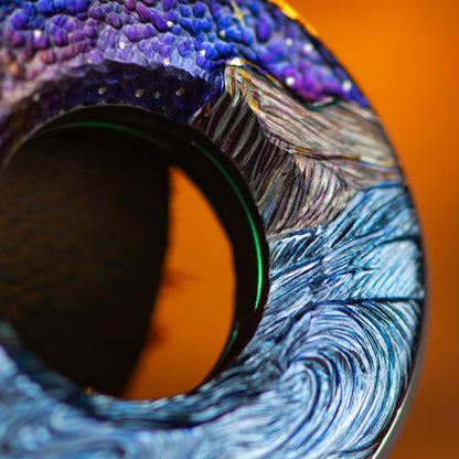 Celestial-Odyssey Titanium Curve Measure Ring