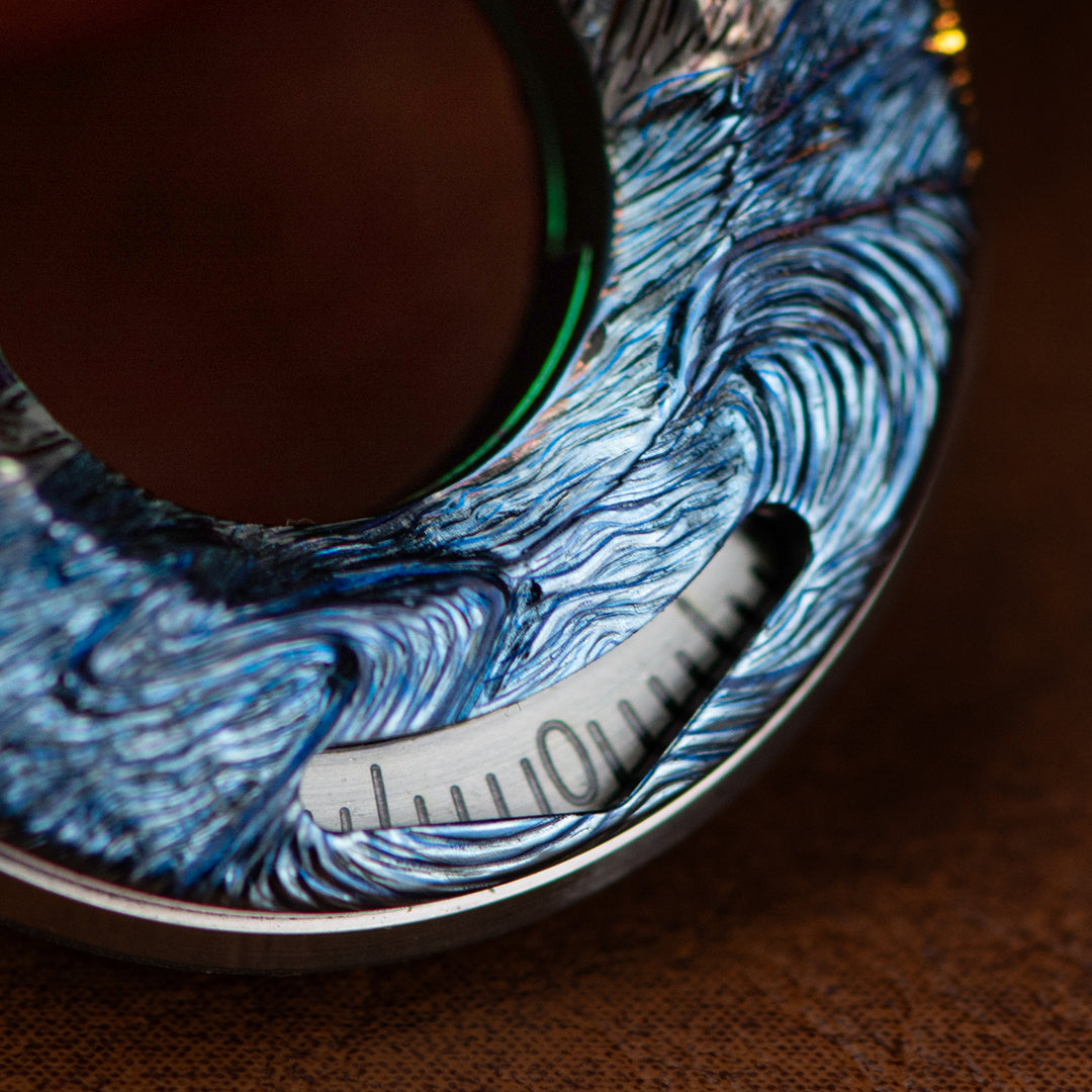 Celestial-Odyssey Titanium Curve Measure Ring