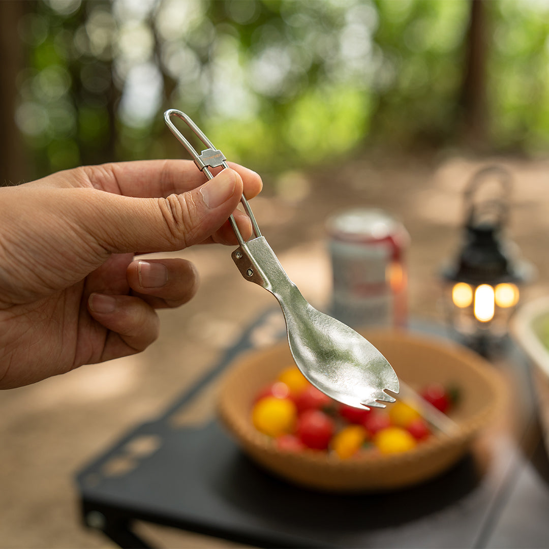 Titanium Portable Folding Spork&Spoon