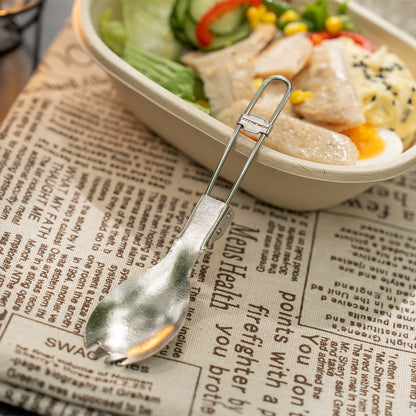 Titanium Portable Folding Spork&Spoon