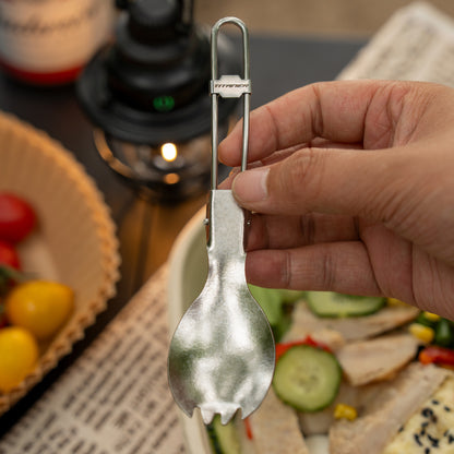 Titanium Portable Folding Spork&Spoon