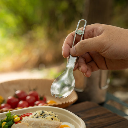 Titanium Portable Folding Spork&Spoon
