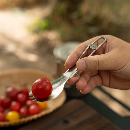 Titanium Portable Folding Spork&Spoon