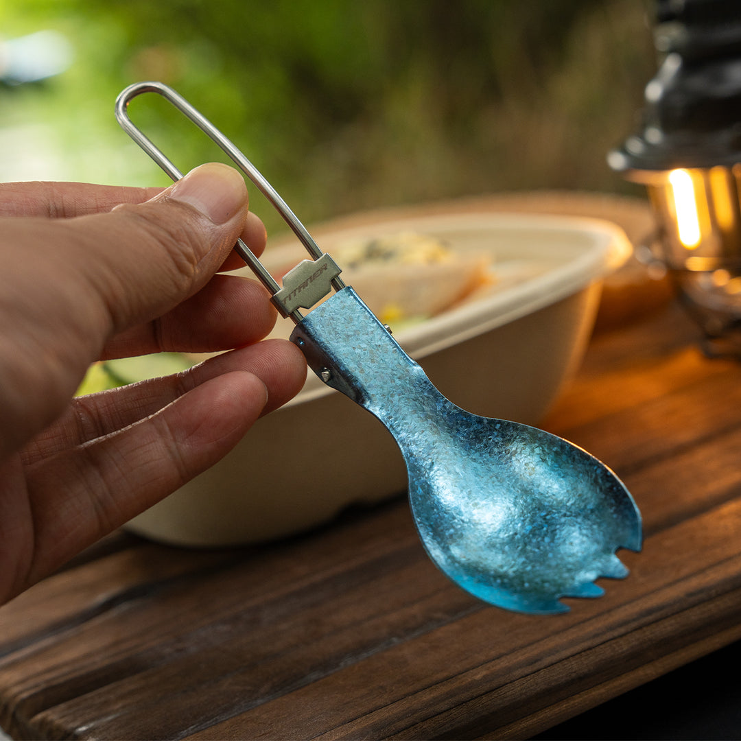 Titanium Portable Folding Spork&Spoon