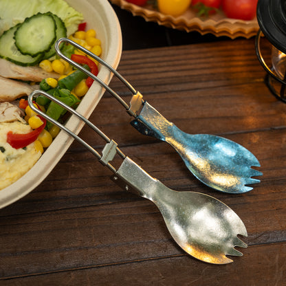 Titanium Portable Folding Spork&Spoon