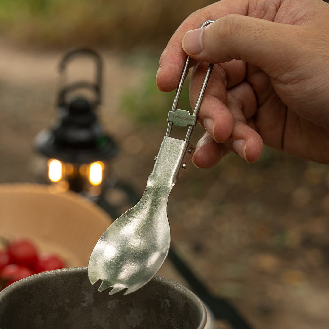 Titanium Portable Folding Spork&Spoon