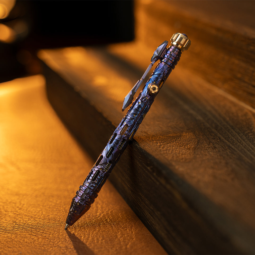 Blue Meteor: Titanium Tactical Bolt-Action Pen【Limited 50 Pcs】