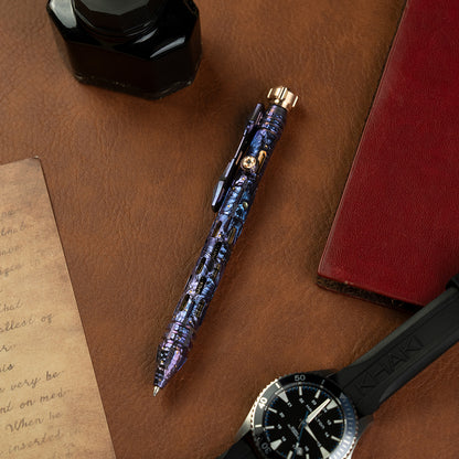 Blue Meteor: Titanium Tactical Bolt-Action Pen【Limited 50 Pcs】