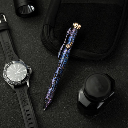 Blue Meteor: Titanium Tactical Bolt-Action Pen【Limited 50 Pcs】