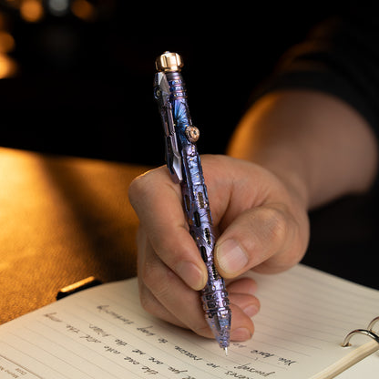Blue Meteor: Titanium Tactical Bolt-Action Pen【Limited 50 Pcs】