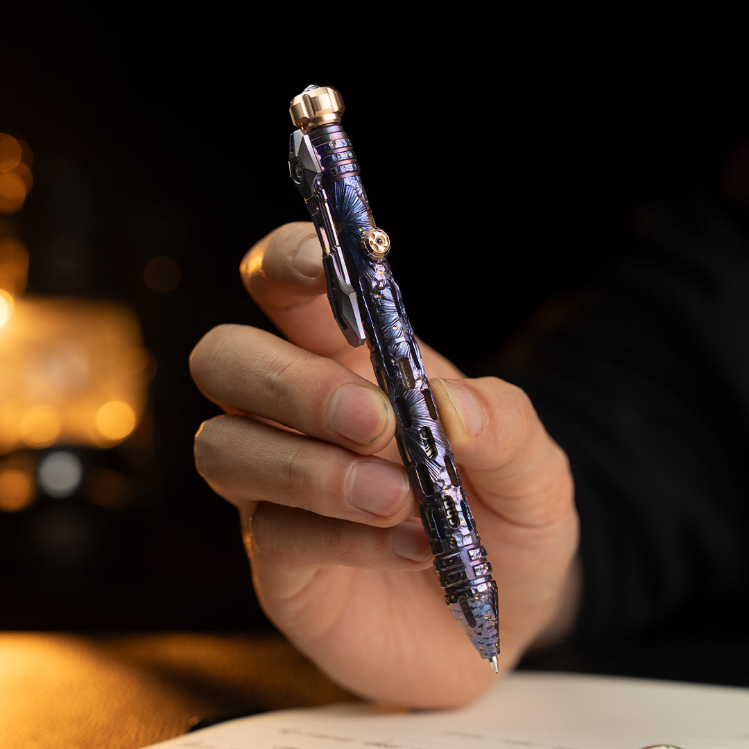 Blue Meteor: Titanium Tactical Bolt-Action Pen【Limited 50 Pcs】
