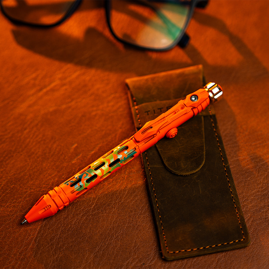 Bolígrafo táctico de cerrojo de titanio