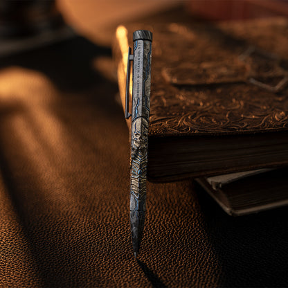 Nether Pillar: Hand Carved Titanium CNC Machined EDC Pen【Limited 30 Pcs】