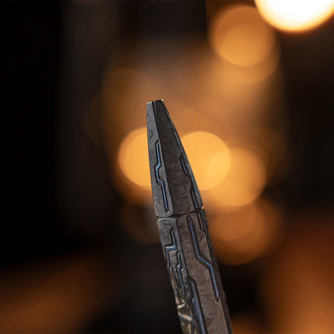 Nether Pillar: Hand Carved Titanium CNC Machined EDC Pen【Limited 30 Pcs】