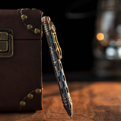 Luminous Falling: Titanium Tactical Bolt-Action Pen【Limited 10 Pcs】