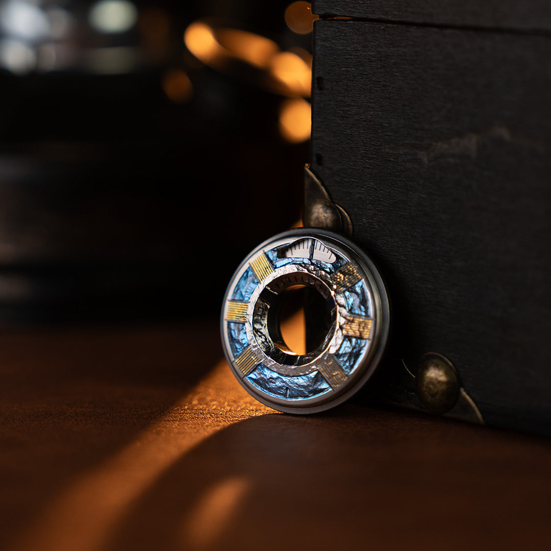 Blue Steel : Titanium Hand Carved Measure Ring 2.0 【Limited 10 Pcs】