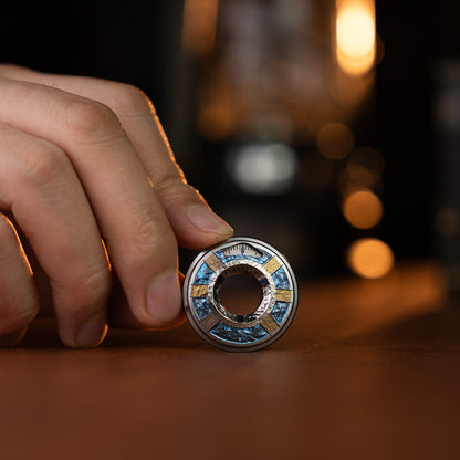 Blue Steel : Titanium Hand Carved Measure Ring 2.0 【Limited 10 Pcs】