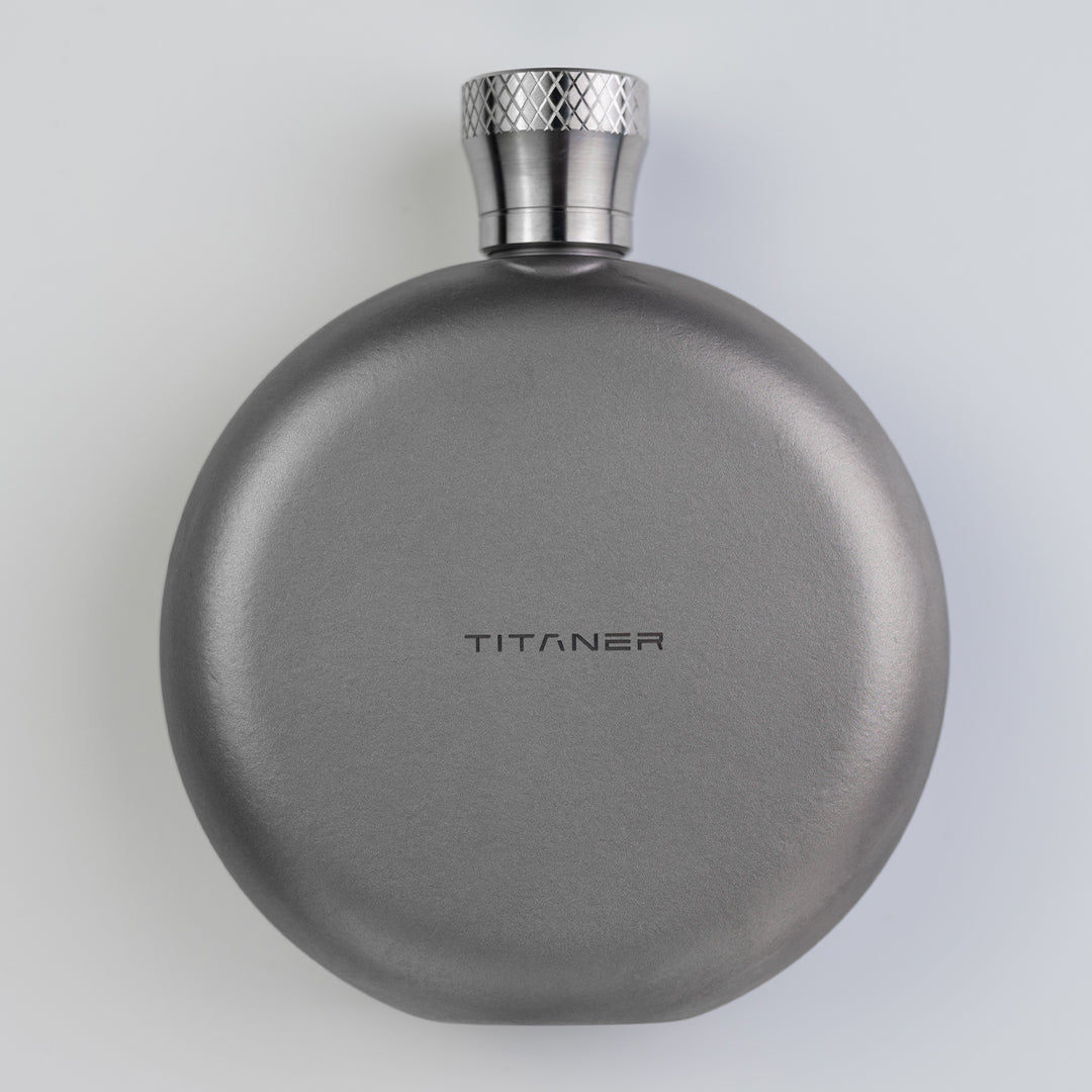 World Premiere Colored Titanium Hip Flask Bottle