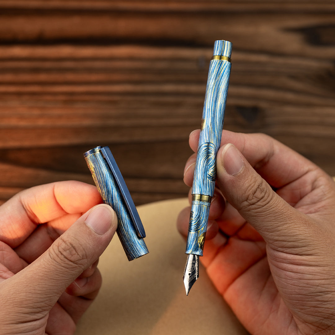 Handgeschnitzer Titanbrunnenstift