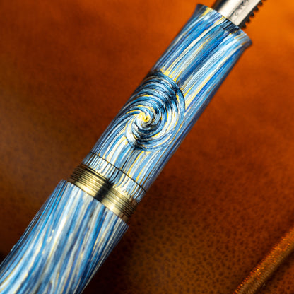 Hand-Carved Titanium Fountain Pen