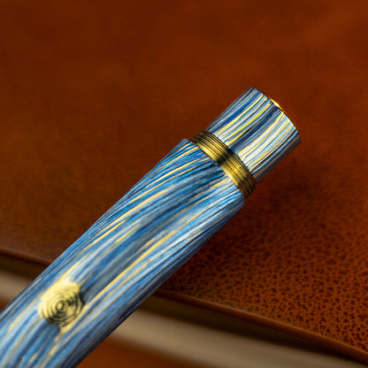 Hand-Carved Titanium Fountain Pen