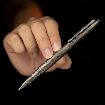 Stone-Sculpted Titanium Tactical Ballpoint Pen
