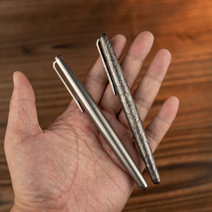 Stone-Sculpted Titanium Tactical Ballpoint Pen